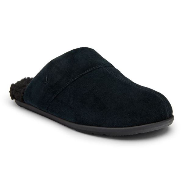 Vionic - Men's Alfons Mule Slipper - Black Suede