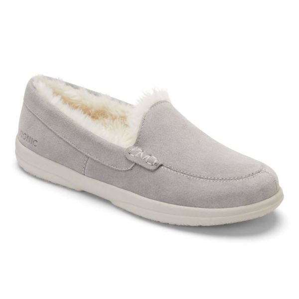 Vionic - Women's Lynez Slipper - Light Grey Suede