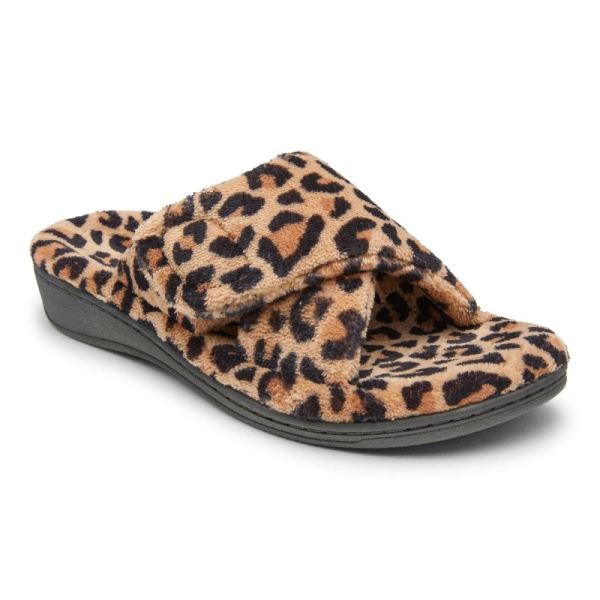 Vionic - Women's Relax Slippers - Natural Leopard