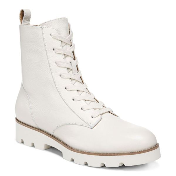 Vionic - Women's Lani Lace-up Boot - Cream Leather