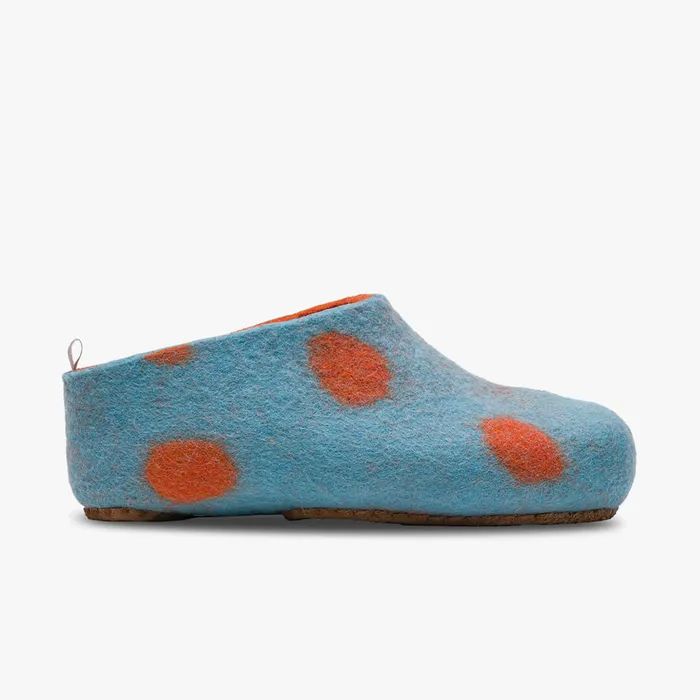 VIVOBAREFOOT | MIM FELT SLIPPER KIDS-AQUA ORANGE | CANADA OUTLET