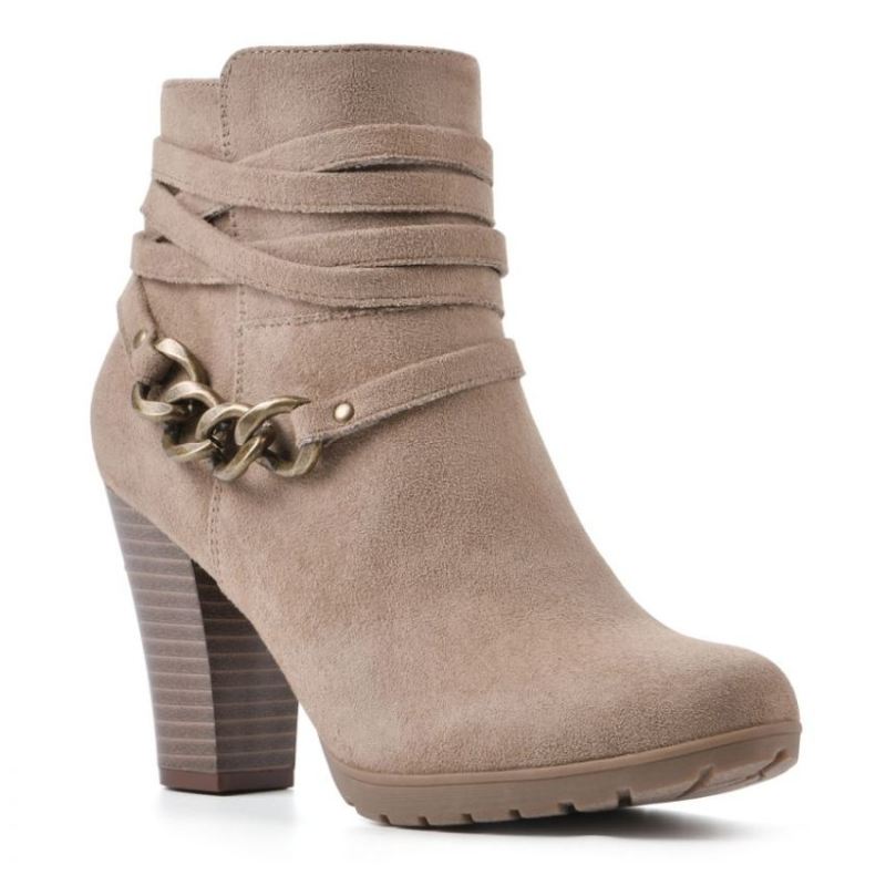 White Mountain Women's Sammuel Bootie-Sand Fabric | Canada Outlet
