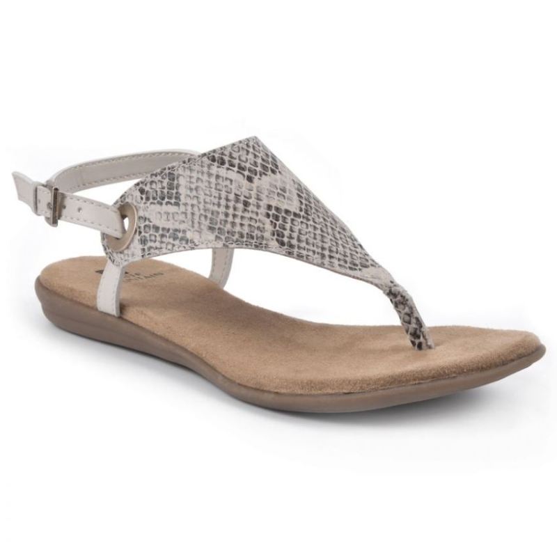 White Mountain Women's London Sandal-Light Taupe | Canada Outlet