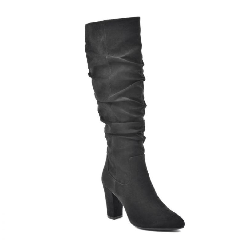 White Mountain Women's Compassion Tall Boot-Black | Canada Outlet