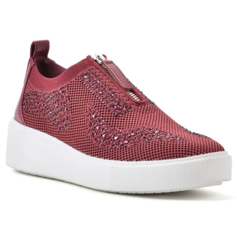 White Mountain Women's Dax Sneaker-Burgundy Fabric | Canada Outlet