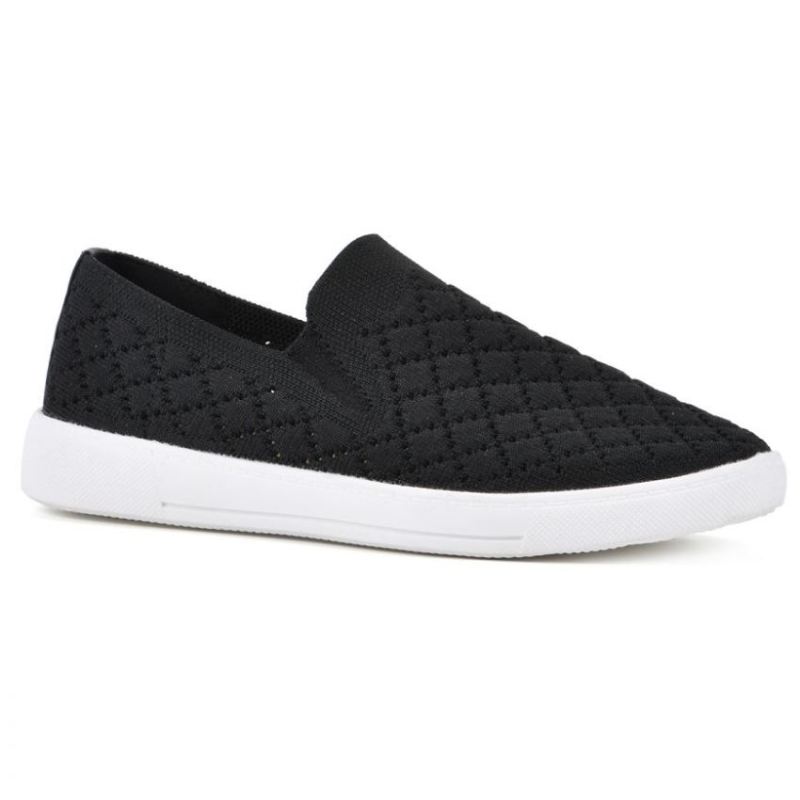 White Mountain Women's Utopia Fabric Sneaker-Black | Canada Outlet