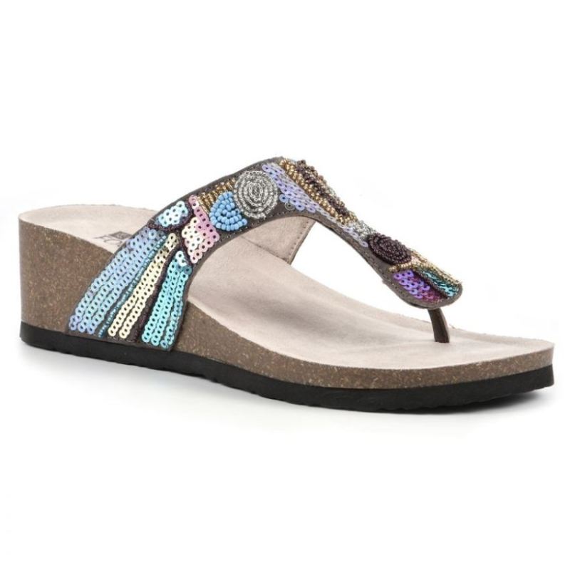 White Mountain Women's Cordoba Leather Footbeds Sandal-Brown | Canada Outlet