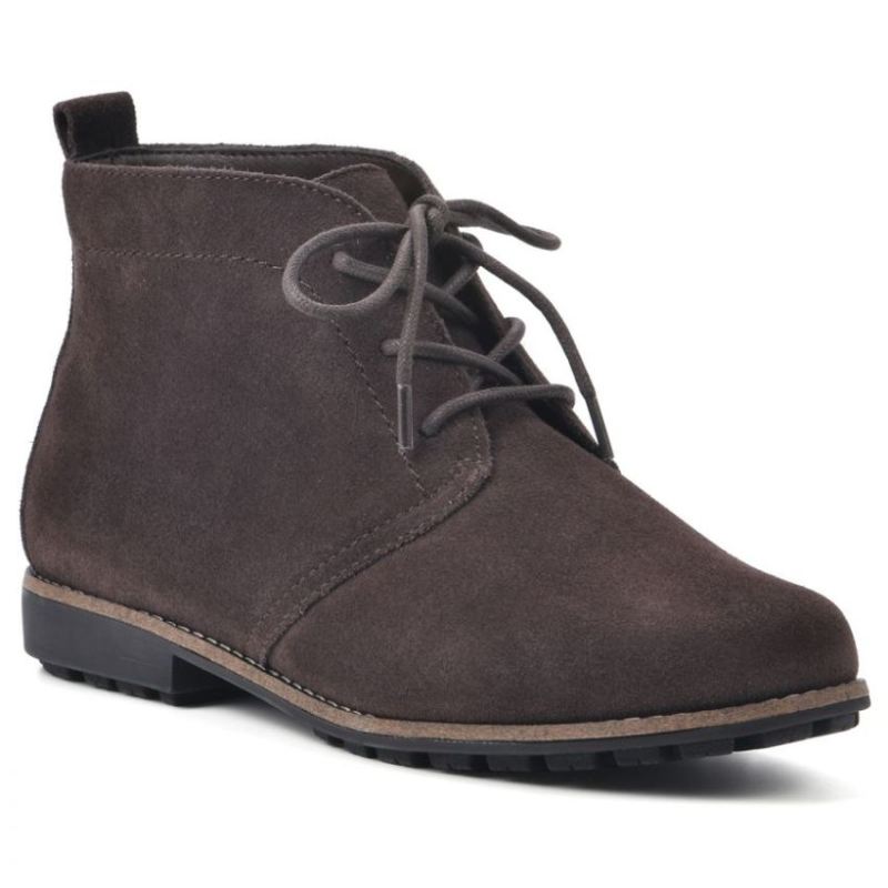 White Mountain Women's Auburn Suede Bootie-Brown Suede | Canada Outlet