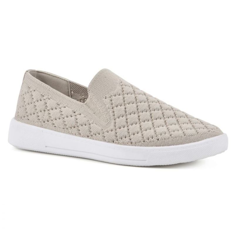 White Mountain Women's Utopia Fabric Sneaker-Taupe | Canada Outlet