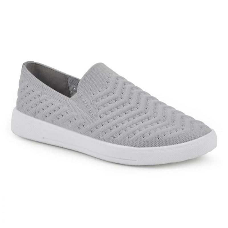 White Mountain Women's Courage Knit Sneaker-Light Grey | Canada Outlet