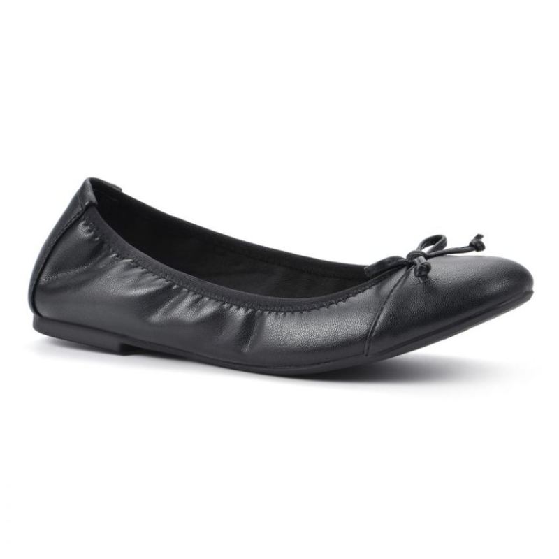 White Mountain Women's Sunnyside Ii Wide Flat-Black | Canada Outlet