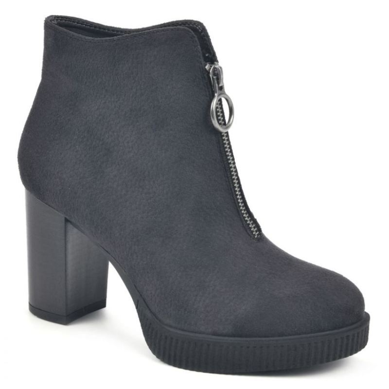 White Mountain Women's Thoughtful Bootie-Charcoal | Canada Outlet