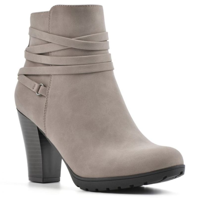 White Mountain Women's Spade Bootie-Taupe Faux Nubuck | Canada Outlet