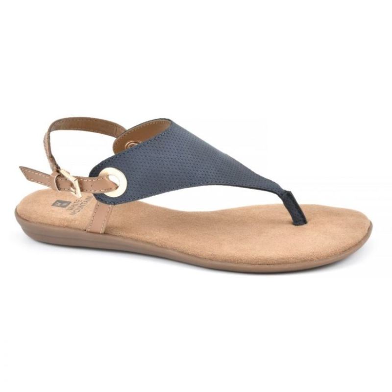 White Mountain Women's London Sandal-Navy | Canada Outlet
