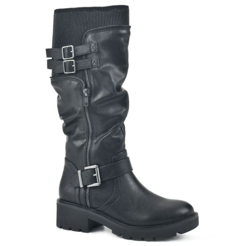 White Mountain Women's Deepest Tall Boot-Black | Canada Outlet
