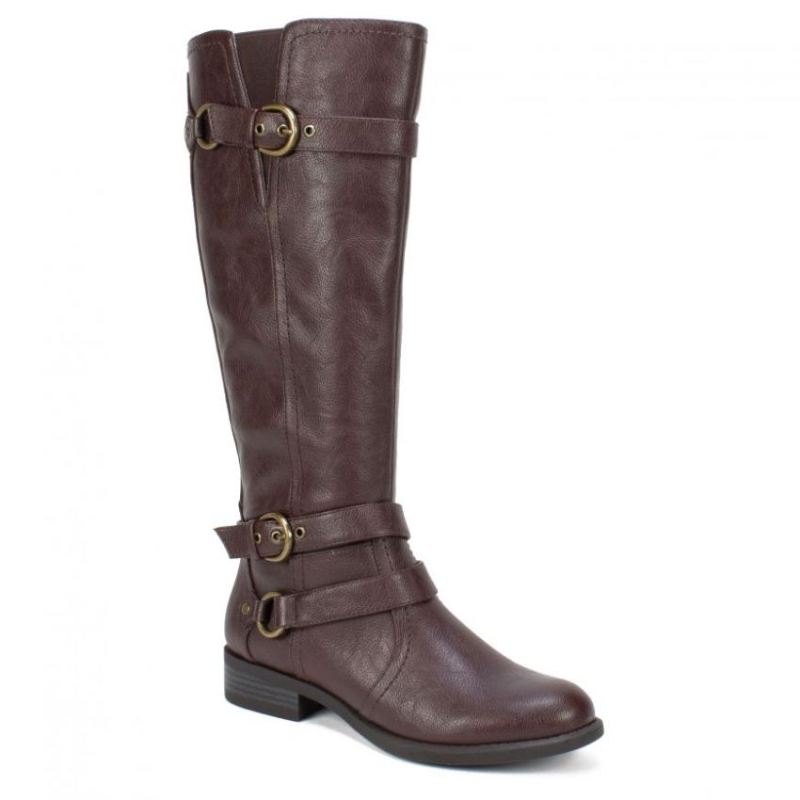 White Mountain Women's Loyal Wide Calf Tall Boot-Brown | Canada Outlet