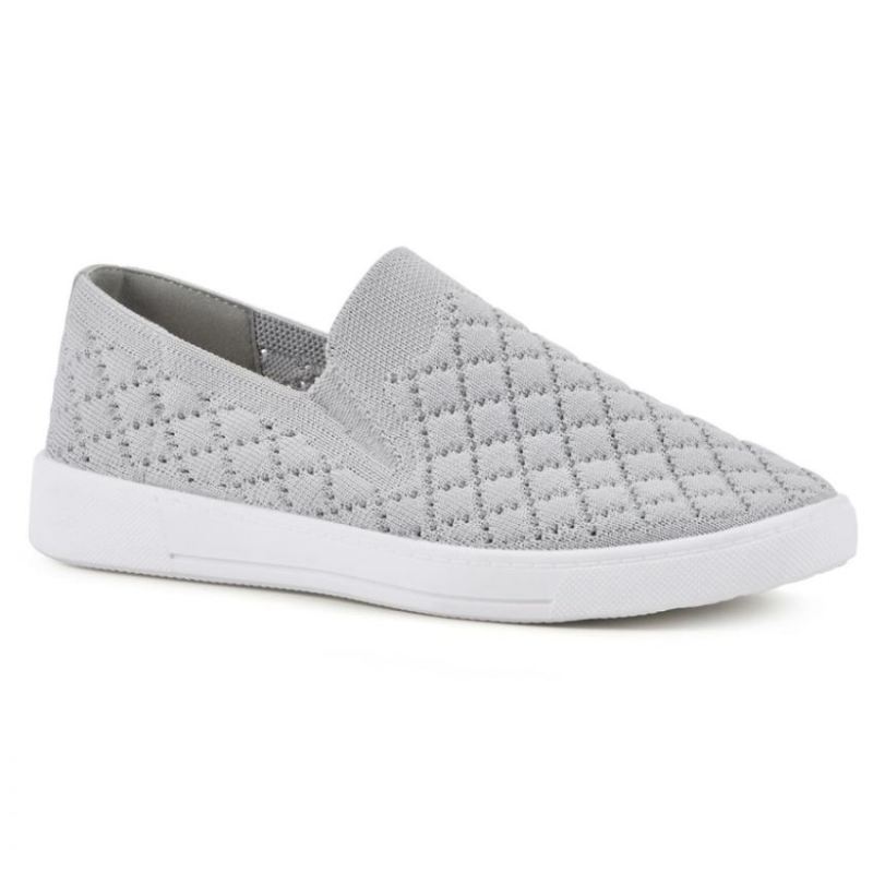 White Mountain Women's Utopia Fabric Sneaker-Light Grey | Canada Outlet