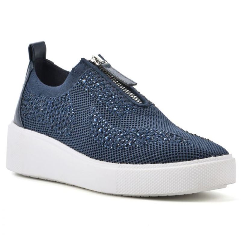 White Mountain Women's Dax Sneaker-Navy Fabric | Canada Outlet