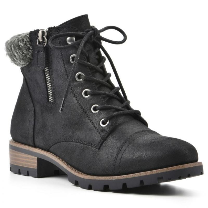 White Mountain Women's Daisy Bootie-Black | Canada Outlet