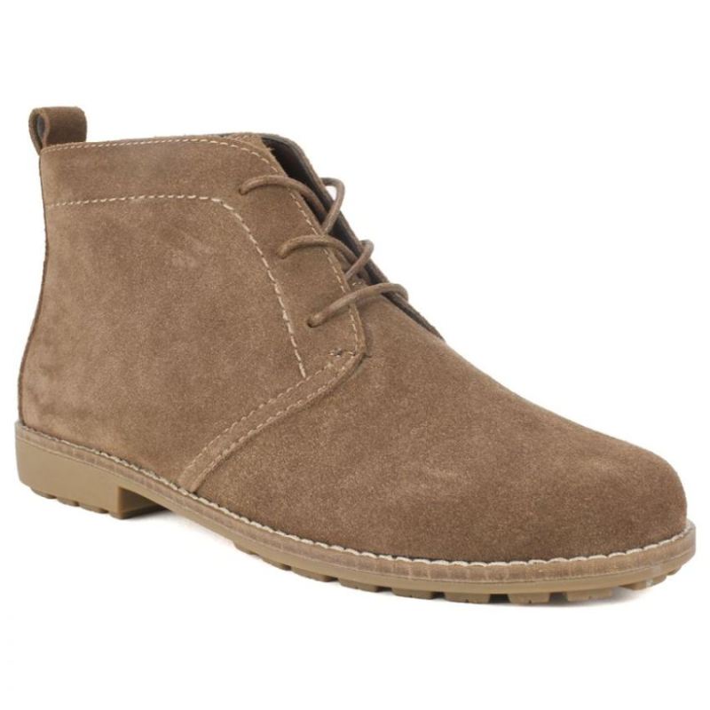White Mountain Women's Auburn Suede Bootie-New Chestnut Suede | Canada Outlet