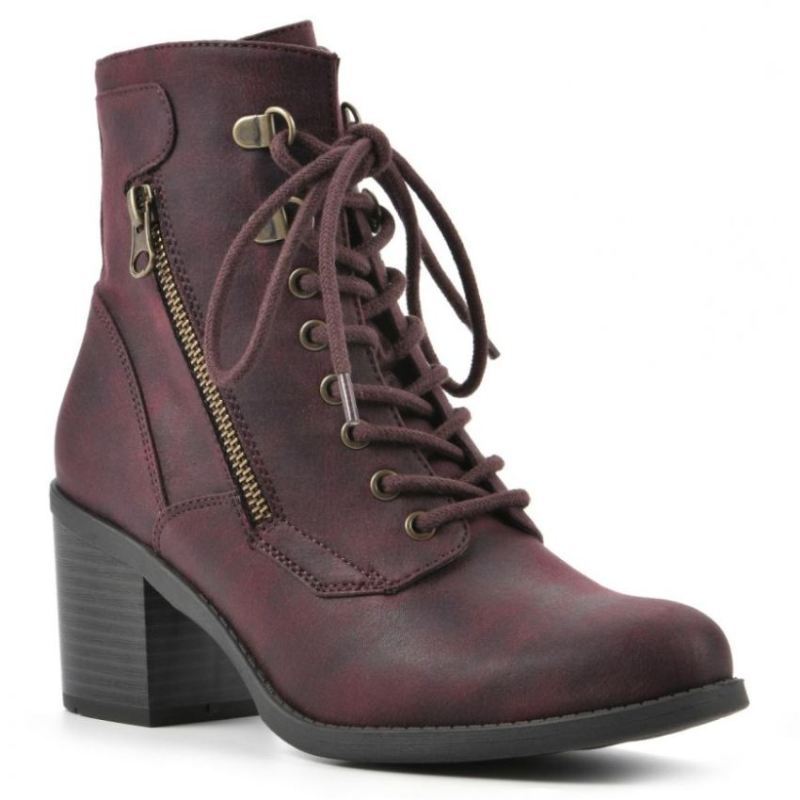 White Mountain Women's Dorian Bootie-Bordo | Canada Outlet