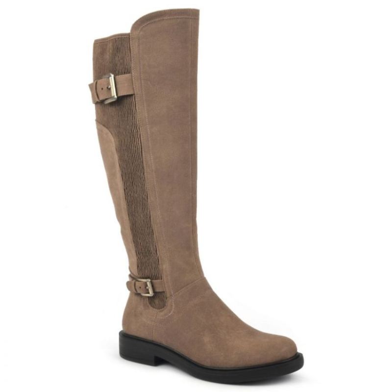 White Mountain Women's Meditate Tall Boot-Chestnut Faux Suede | Canada Outlet