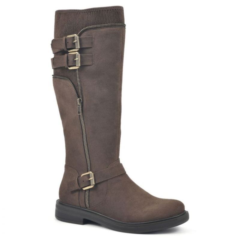 White Mountain Women's Mazed Tall Boot-Brown | Canada Outlet