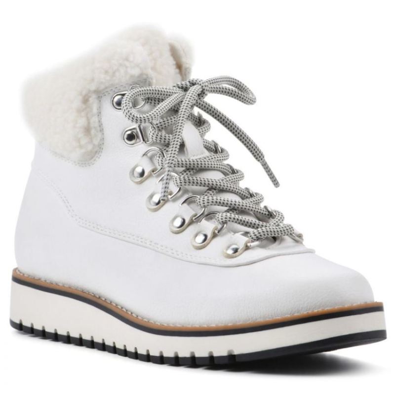 White Mountain Women's Cozy Bootie-White | Canada Outlet