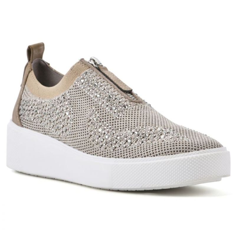 White Mountain Women's Dax Sneaker-Gold Fabric | Canada Outlet