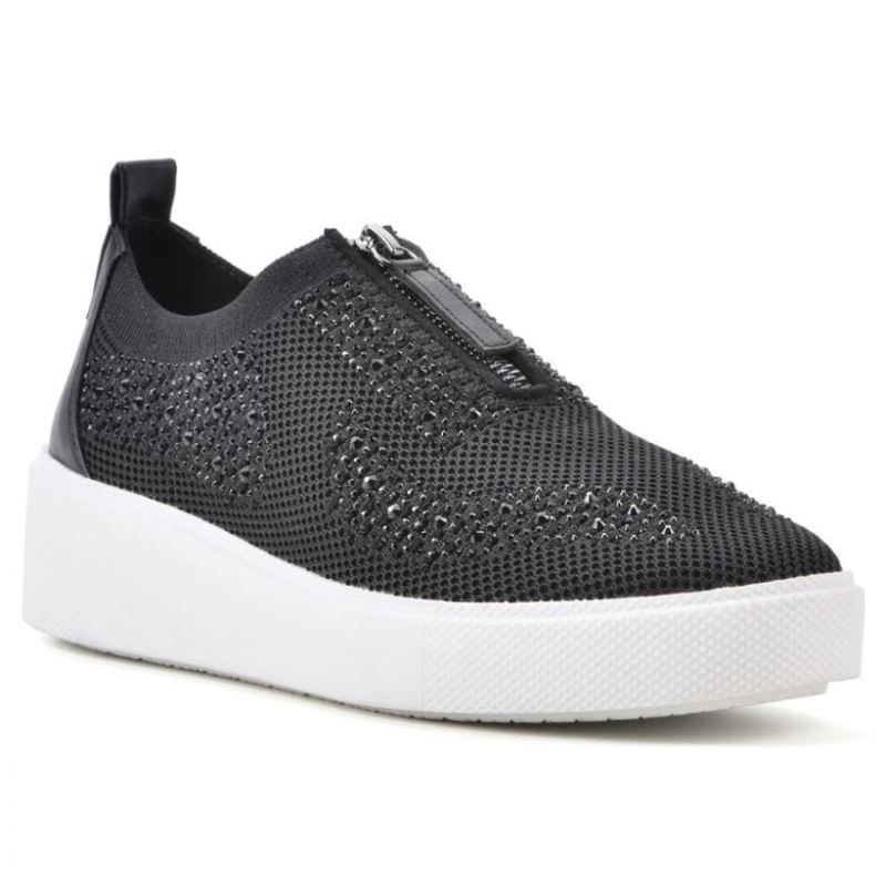 White Mountain Women's Dax Sneaker-Black Fabric | Canada Outlet