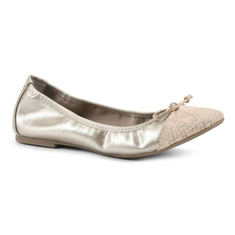White Mountain Women's Sunnyside Ii Wide Flat-Antique Gold Snake Print | Canada Outlet