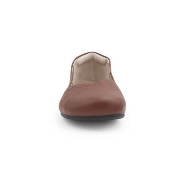 Xero Women's Phoenix Leather Dressy Flat-BROWN | Canada Outlet