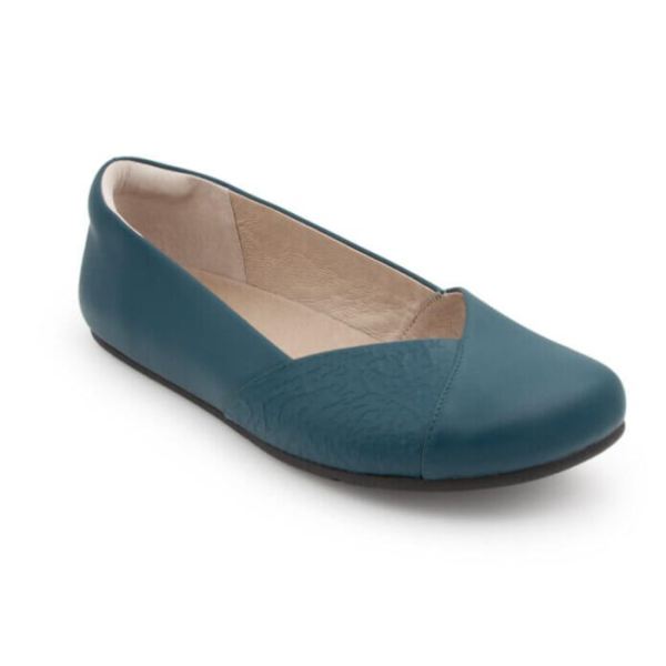 Xero Women's Phoenix Leather Dressy Flat-TEAL | Canada Outlet