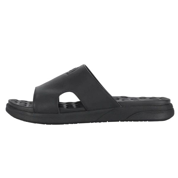 Special Offer Zeba Canada Outlet Men's Black Massaging Leather Sandals