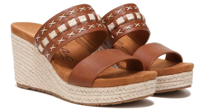 Free Shipping Women's Zodiac Poppy Wedge Espadrille-Cognac Brown Synthetic