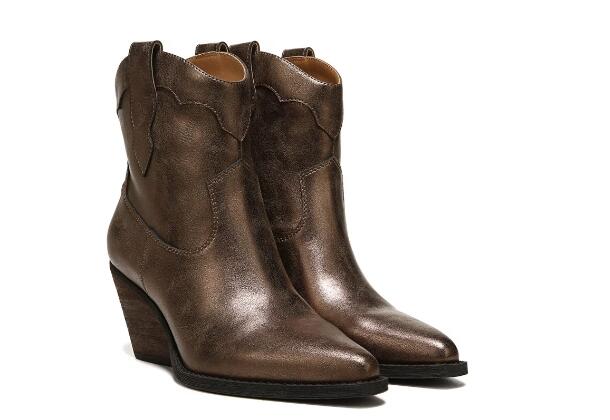 Free Shipping Women's Zodiac Roslyn Western Boot-Bronze Synthetic