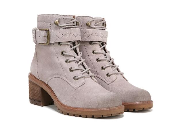 Free Shipping Women's Zodiac Gemma Block Heel Bootie-Fog Leather
