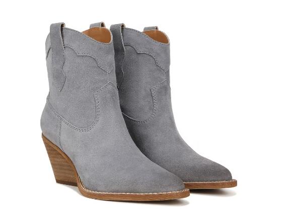 Free Shipping Women's Zodiac Roslyn Western Boot-Misty Blue Suede