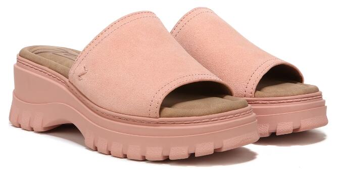 Free Shipping Women's Zodiac Halle Slide Sandal-Damasco Pink Leather
