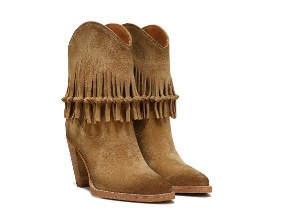 Free Shipping Women's Zodiac Donna Western Boot-Almond Brown Suede  Free Shipping Women's Zodiac Donna Western Boot-Almond Brown Suede