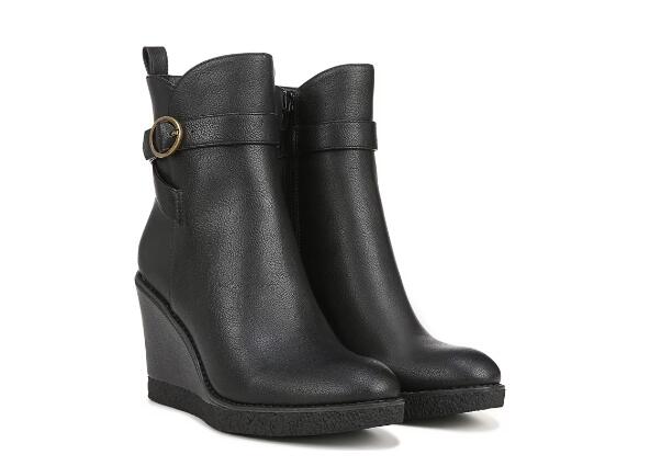 Free Shipping Women's Zodiac Ina Wedge Bootie-Black Synthetic  Free Shipping Women's Zodiac Ina Wedge Bootie-Black Synthetic