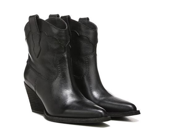 Free Shipping Women's Zodiac Roslyn Western Boot-Black Leather