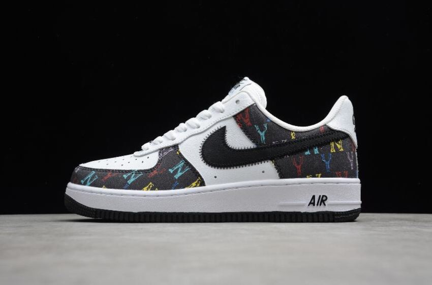 Women's Nike Air Force 1 07 Black White Tick Five Colours 315122-444 Running Shoes