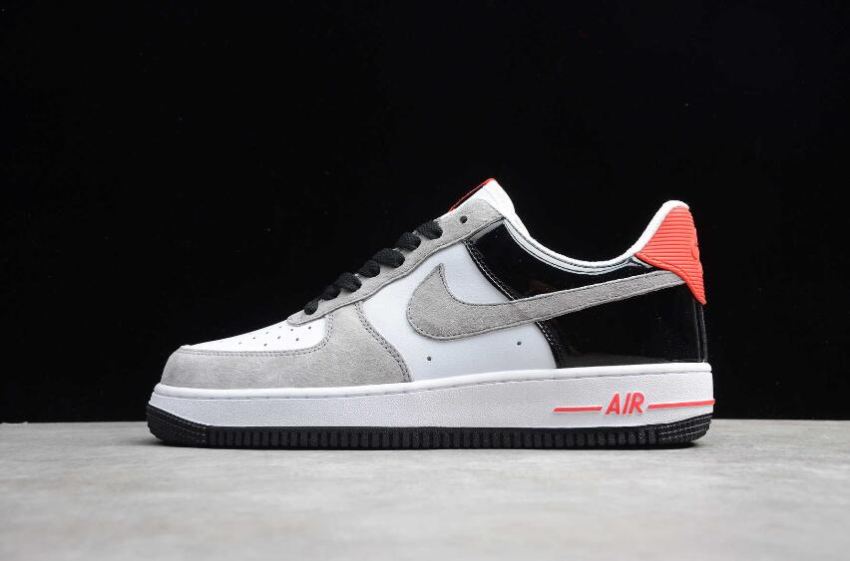 Men's Nike Air Force 1 Mid 07 PRM QS Gray White Black 318775-101 Running Shoes