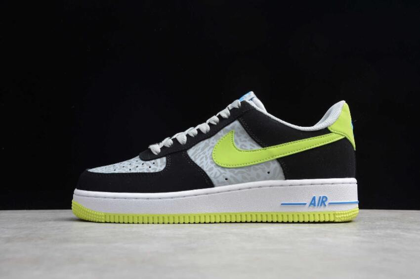 Men's Nike Air Force 1 Reflect Silver Volt Black 488298-077 Running Shoes