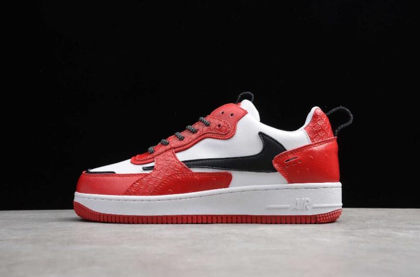 Women's Nike Air Force 1 AC White Red Black 638939-201 Running Shoes