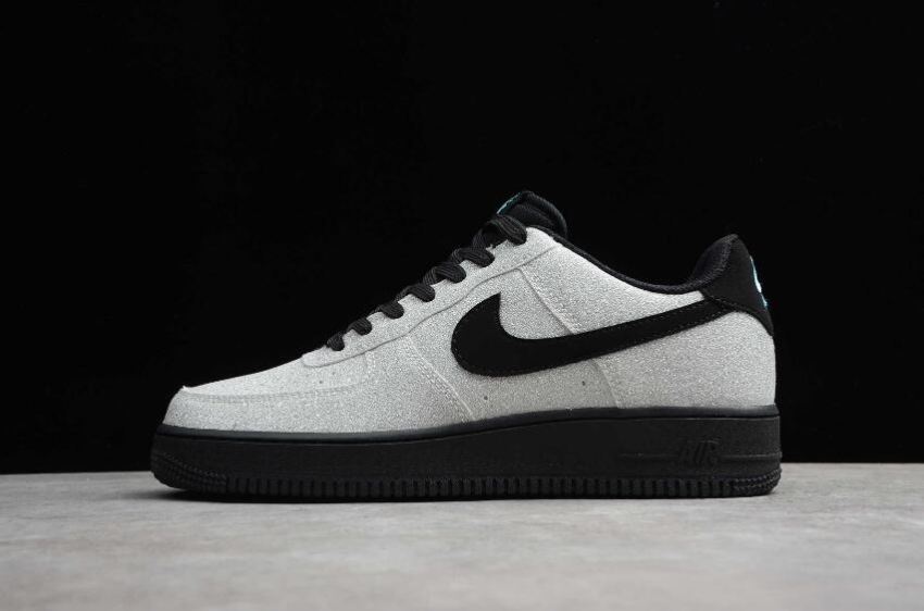 Men's Nike Air Force 1 Low Silver Black 718152-006 Running Shoes