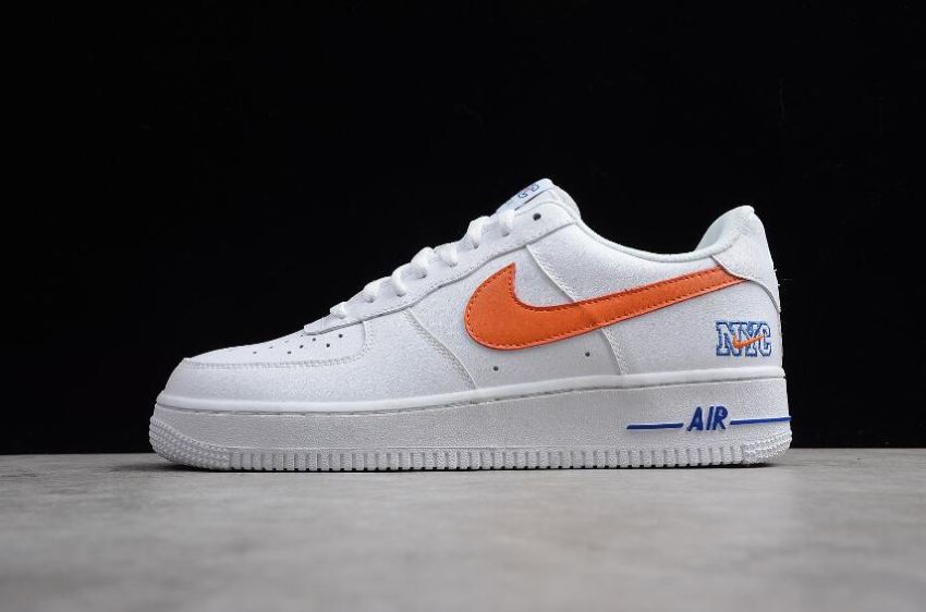Women's Nike Air Force 1 Low NYC White Blue Orange 722241-844 Shoes Running Shoes