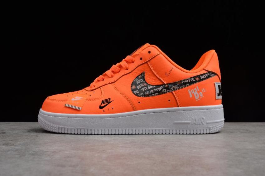 Women's Nike Air Force 1 Low Just do it Orange White 905345-800 Running Shoes