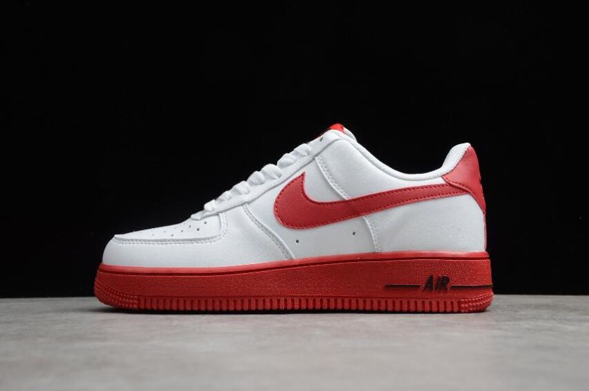 Men's Nike Air Force 1 07 White University Red AO6820-800 Running Shoes